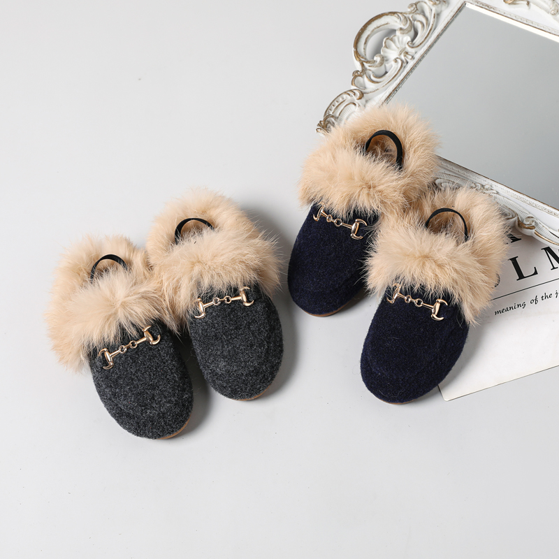 Baby Product Brand - 새로운 키즈 털 신발 어린이 슬라이드