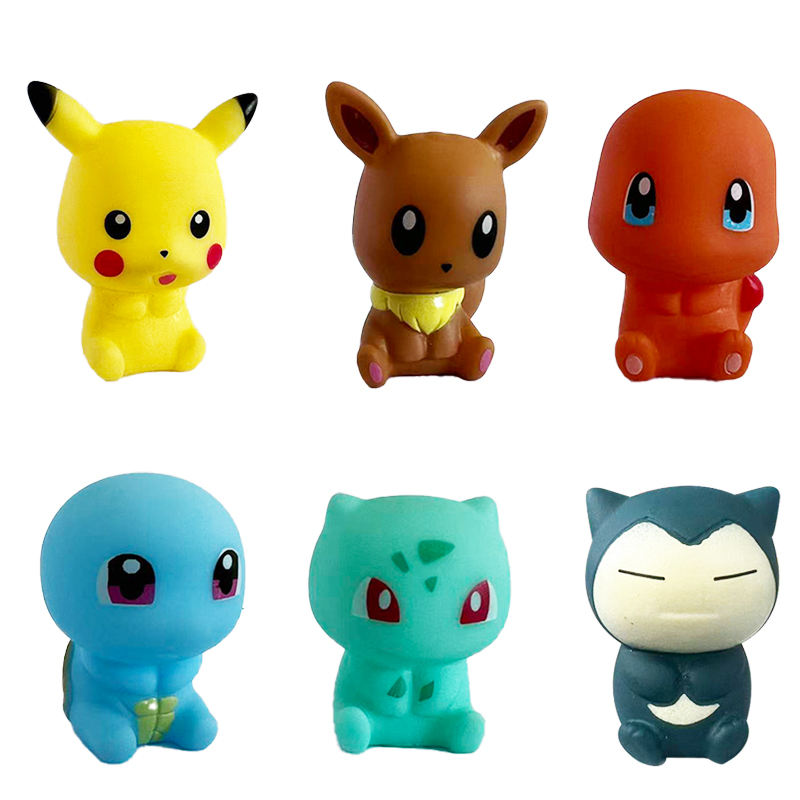 Baby Products In Japan - 6Pcs 포켓몬 목욕 장난감 피카추 Bulbasaur