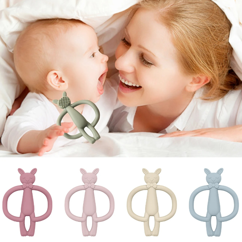 Baby Products Rabbit - 컬러 키즈 1PC 실리콘 Teether 장난감