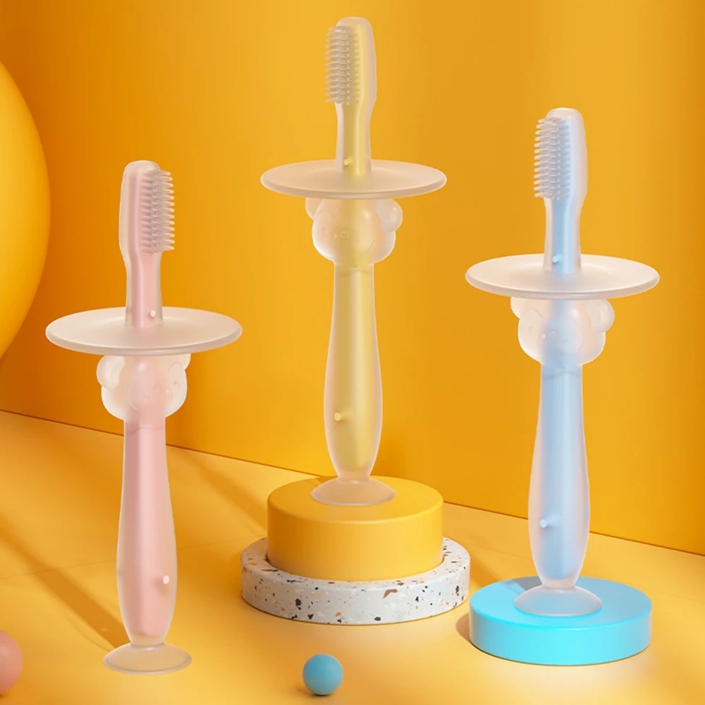 Baby Teethers - 1PC 100% 식품 등급 소프트 핸들