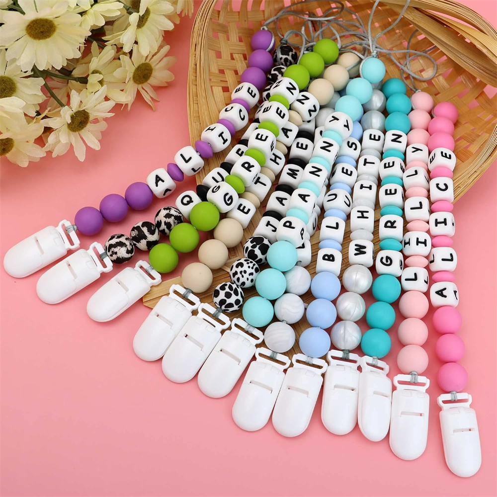 2pcs 아기 젖꼭지 홀더 맞춤형 이름 맞춤형 신생아  - Baby Teethers 리뷰 및 가격