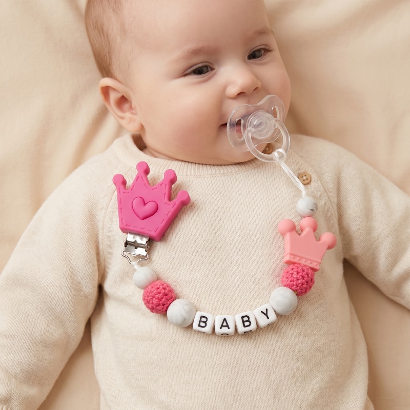 맞춤형 아기 공갈젖꼭지 클립, 이름 각인 실리콘 치발기 - Baby Teethers 리뷰 및 가격
