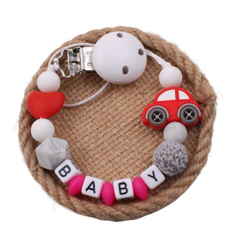 만화 아기 젖꼭지 클립 체인 맞춤형 영어 이름 비즈 치 - Baby Teethers 리뷰 및 가격
